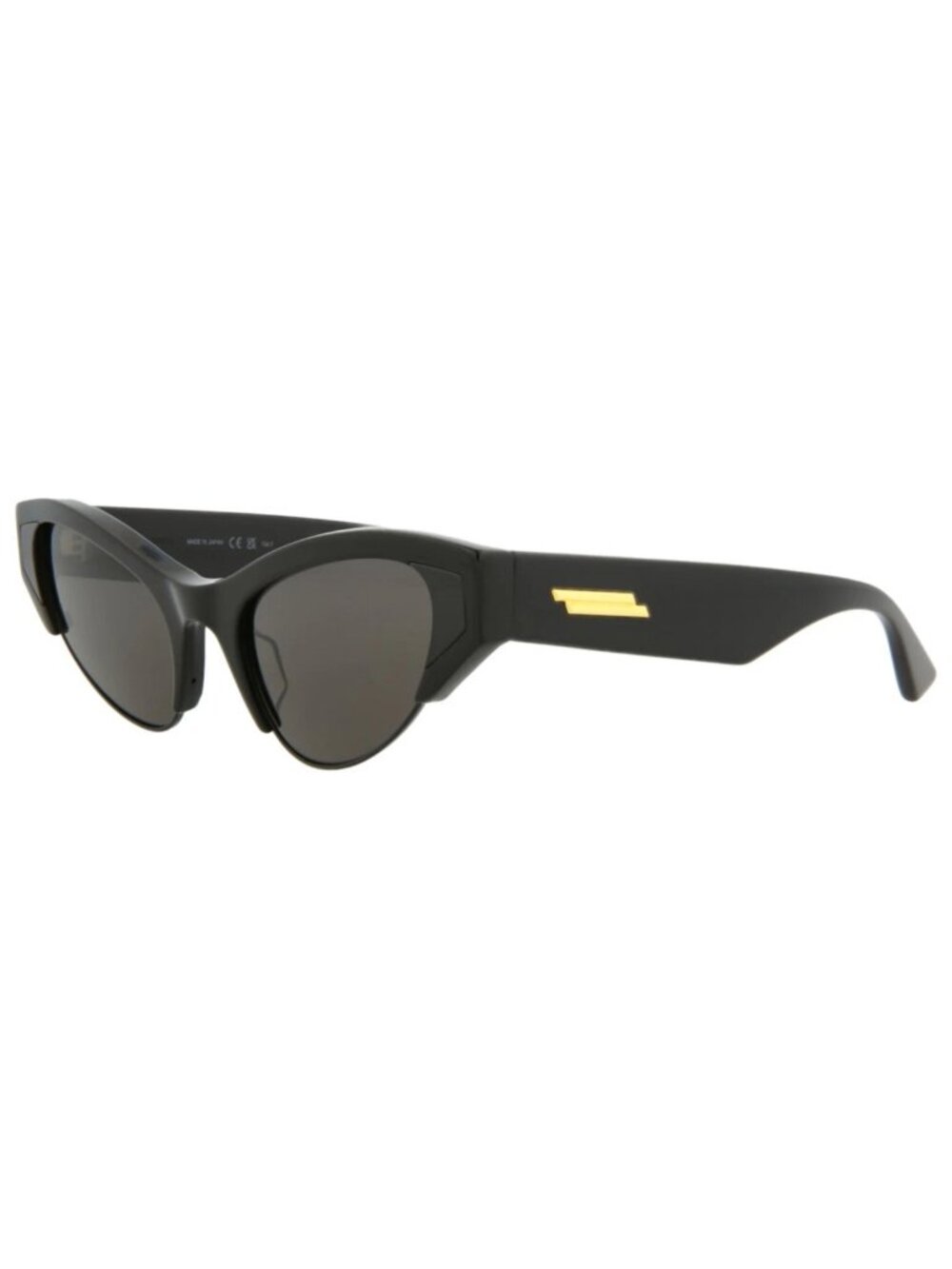 New Bottega Veneta Women's Sunglasses Cat Eye Acetate Frame Black Black Grey